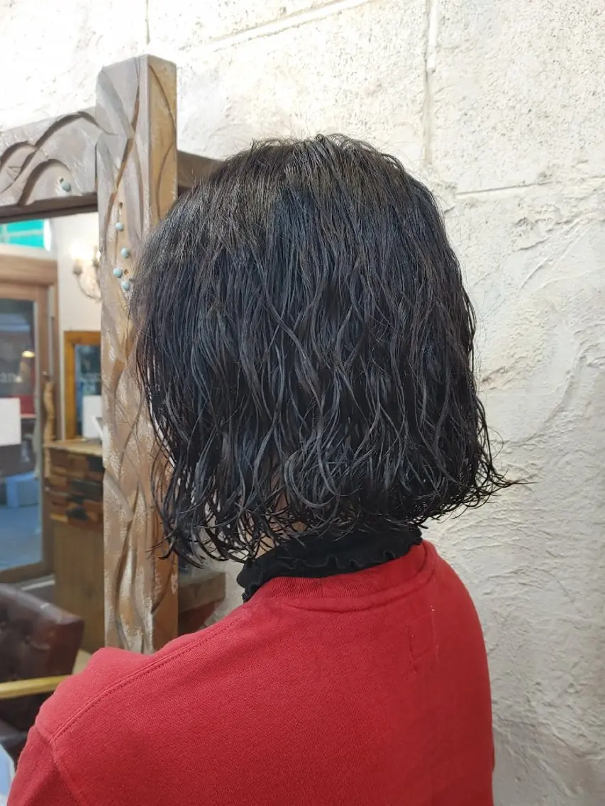 ショート パーマ ボブ カット パーマ ボブパーマ/メンズ カワカミサトミ🐨のヘアスタイル