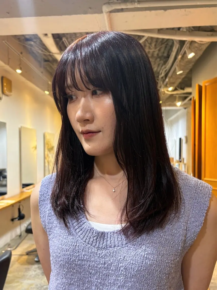 ロング カット トリートメント レディースカット🎀 NANAHAのヘアスタイル