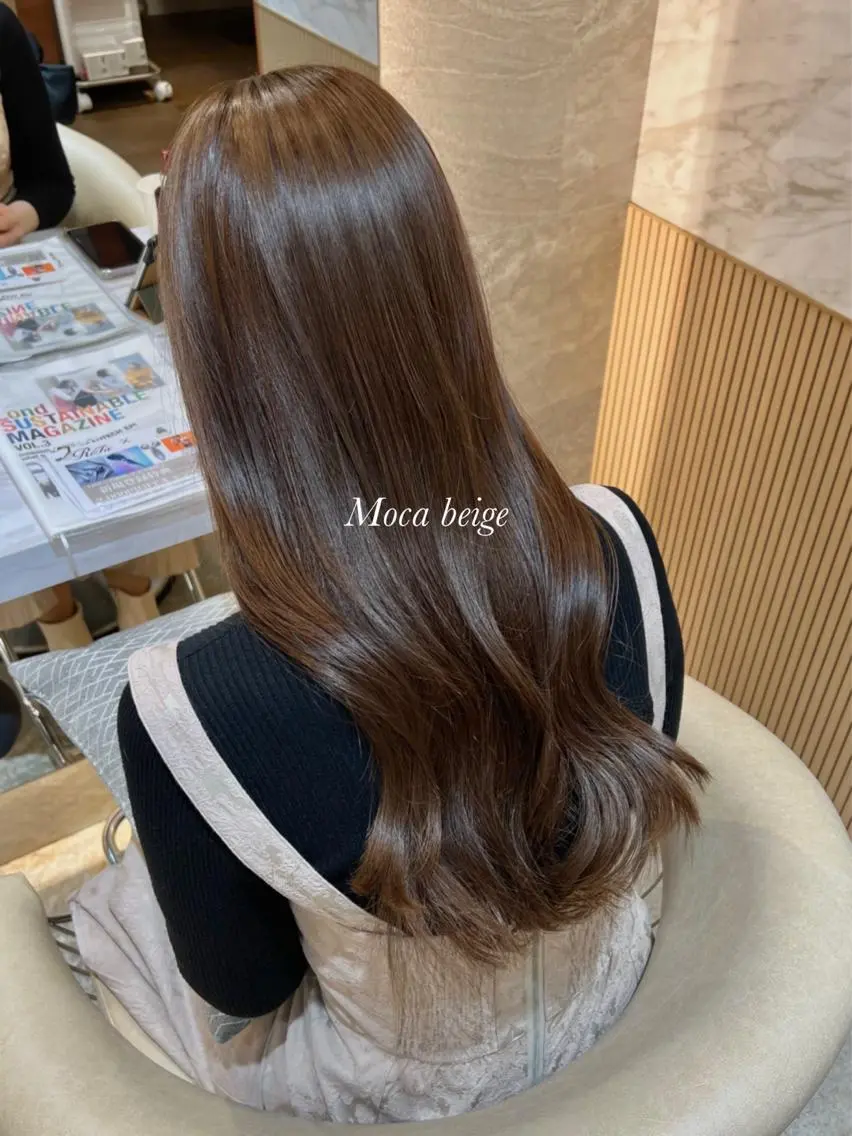 【赤み無いカラーに❤︎】透明感ラテカラー+うるさら髪質改善3STEPトリートメント+前髪カット+巻き髪付きの写真