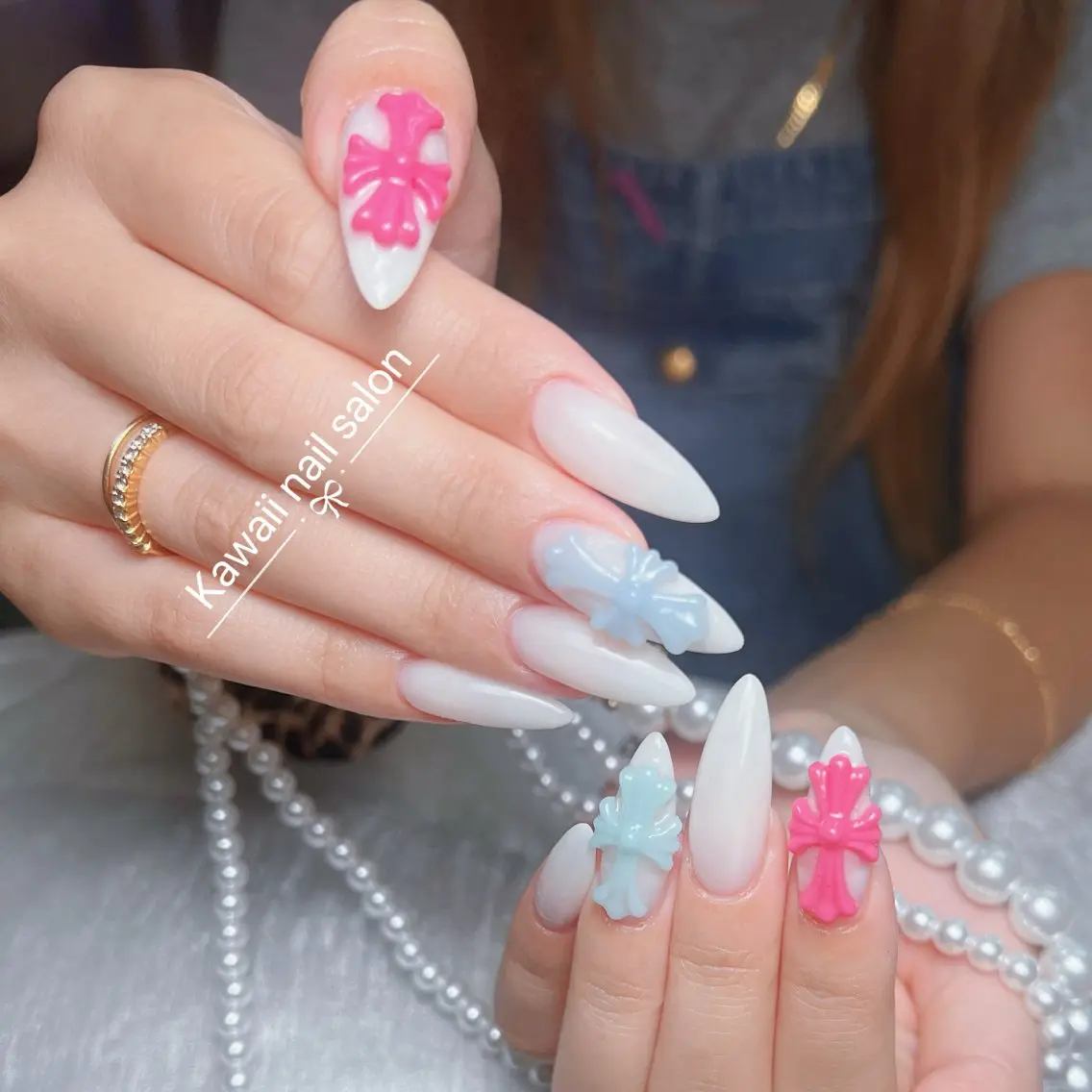 ネイル フレンチネイル ジェルネイル 韓国ネイル マグネットネイル 持ち込み Kawaii _Nailのネイルデザイン