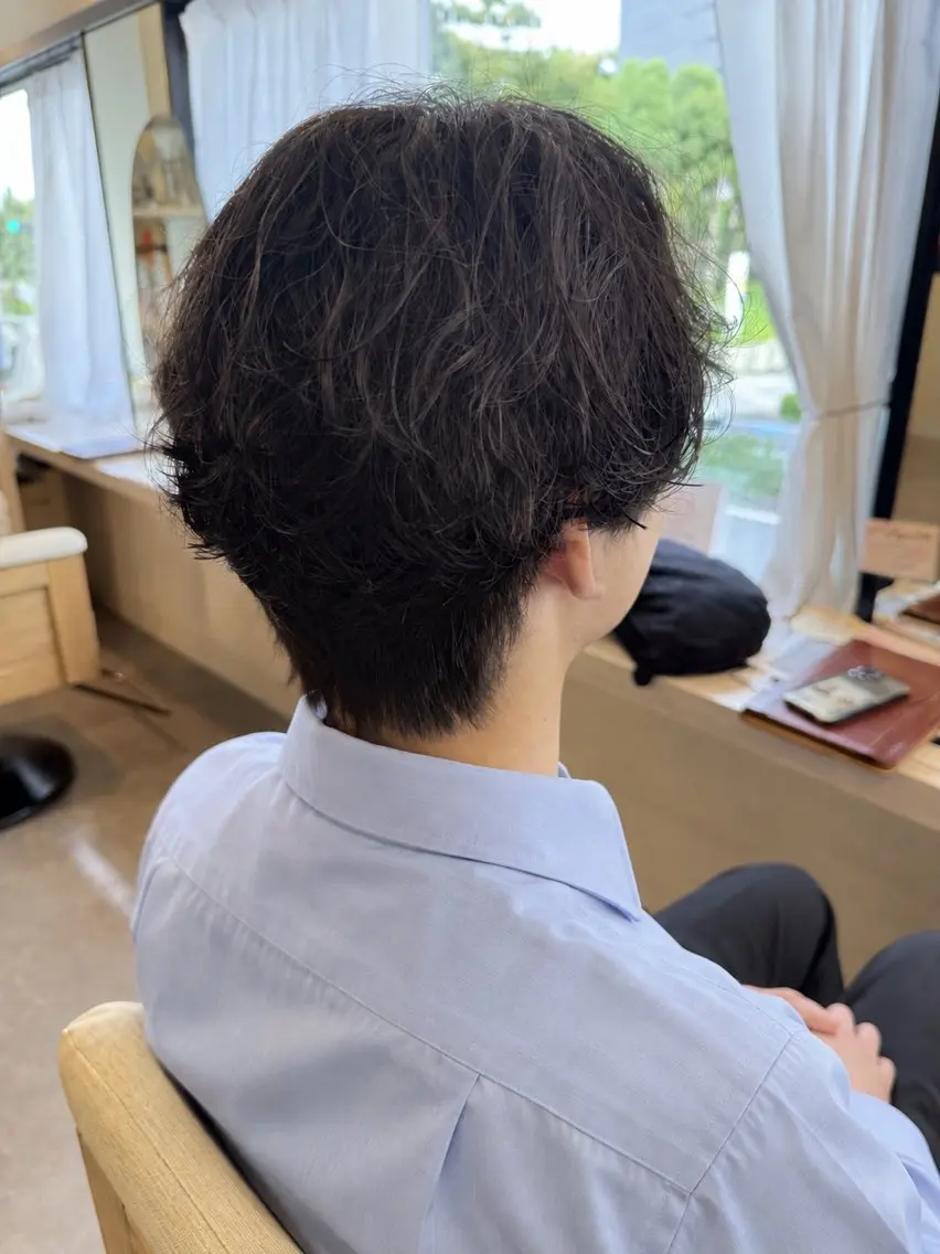 パーマ メンズ メンズパーマ 刈り上げ ニュアンスパーマ カット パーマ 山田 もものヘアスタイル