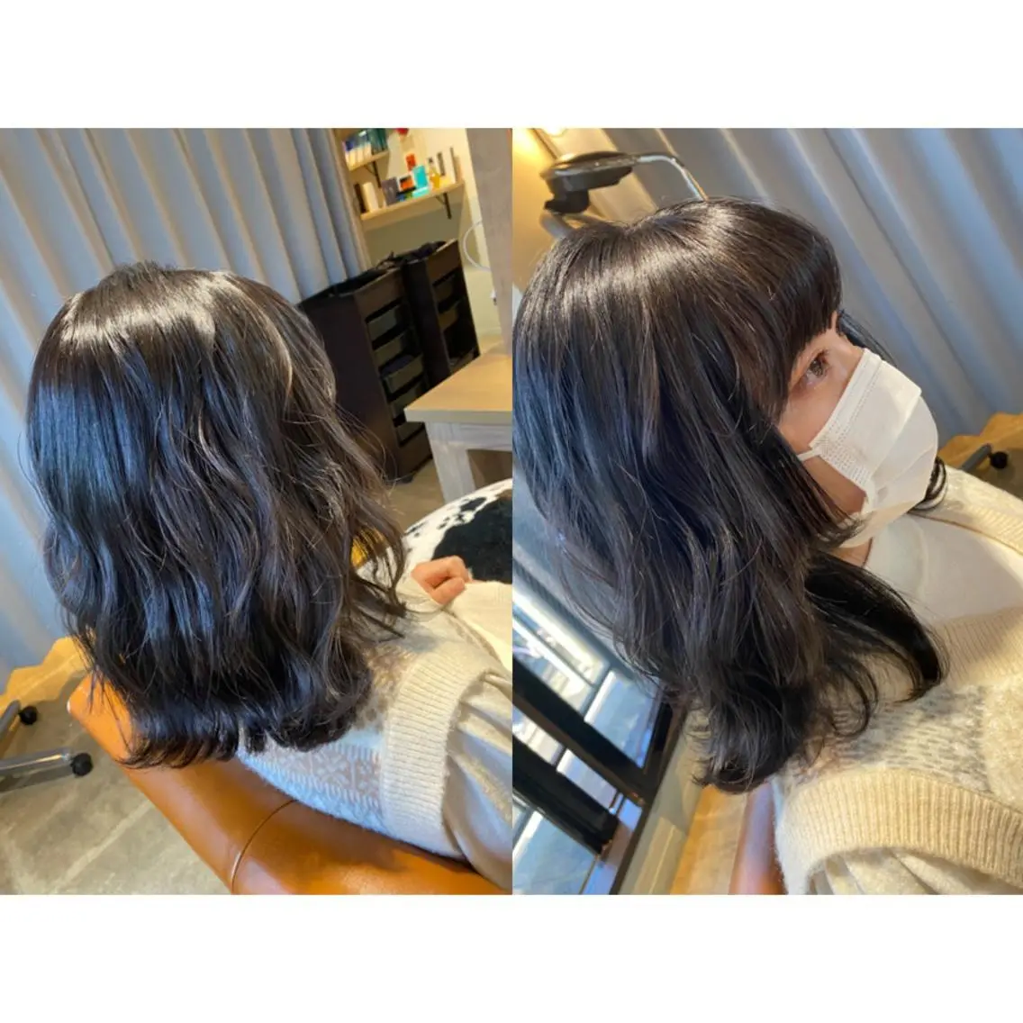 カラー 🩵盛れる顔周り/ 艶カラーemi🩵のヘアスタイル