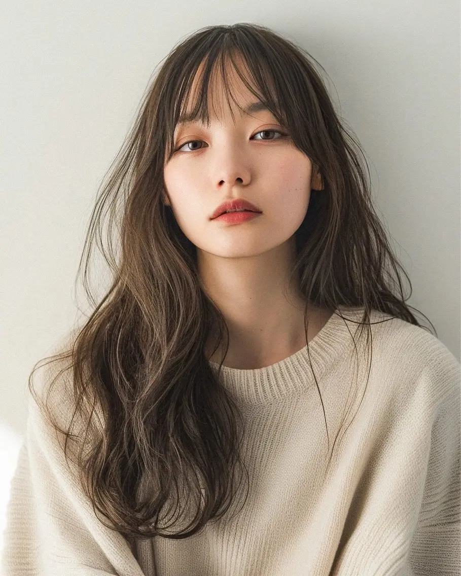 ロング カラー カット トリートメント 🌬️attrait 髪質改善/個室サロンのヘアスタイル