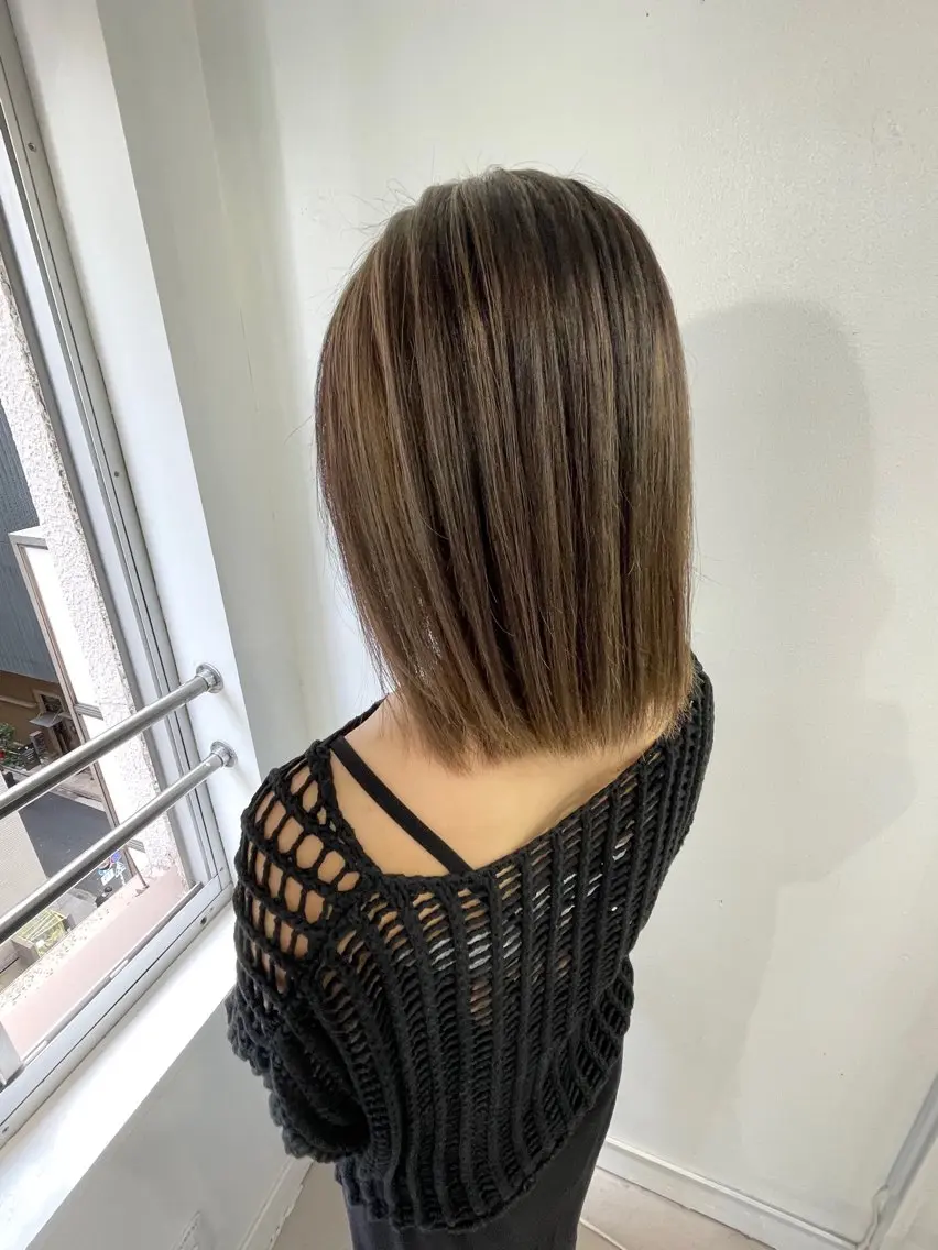 ショート 切りっぱなしボブ ボブ レイヤーカット 垢抜けヘアメイク職人 💄甲斐恵和のヘアスタイル