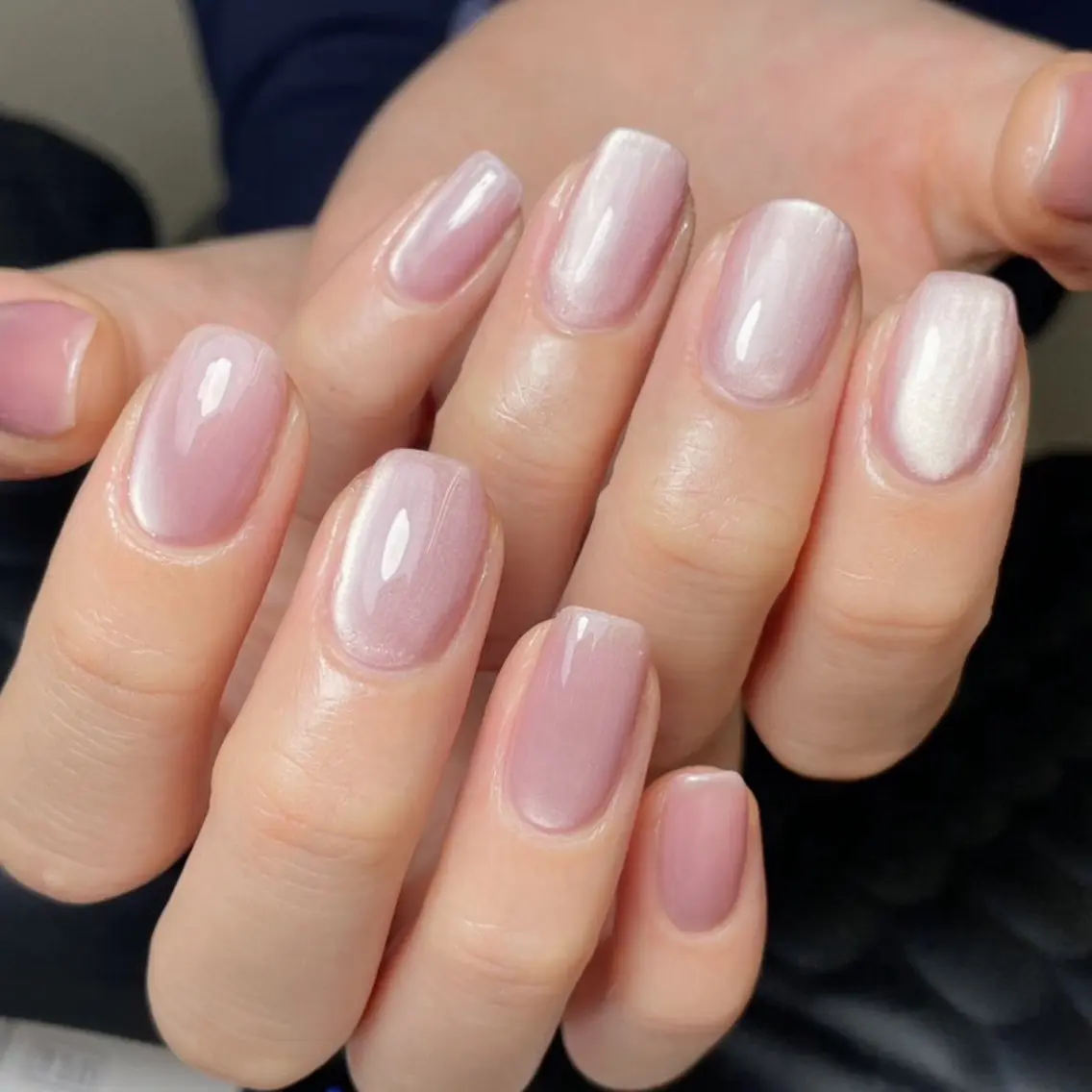 ネイル ブラウン チークネイル 桜ネイル 長さ出し フットネイル ハンドネイル XIINH NAIL SALONのネイルデザイン
