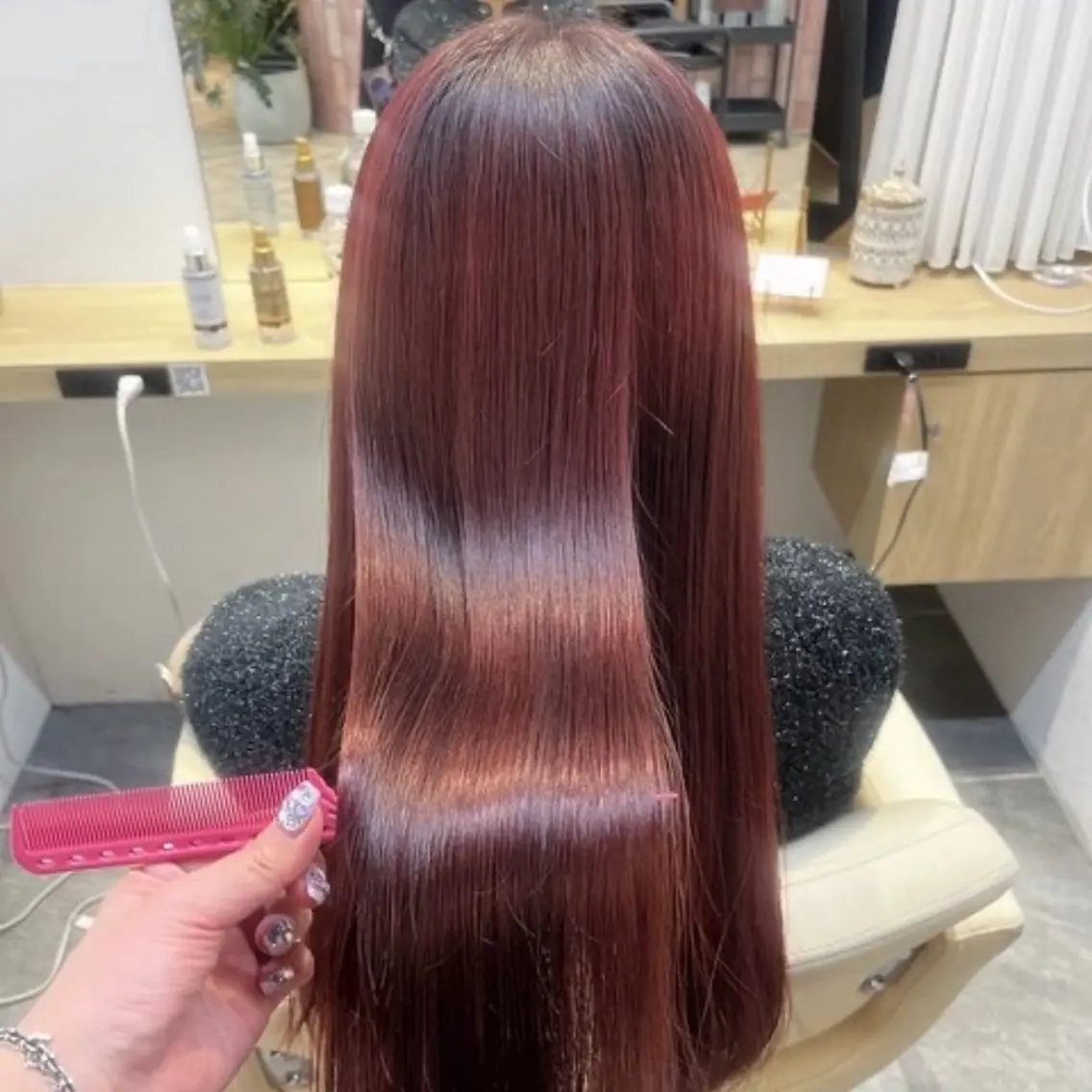 ロング カラー カット ヘアカラー トリートメント ヘッドスパ レイヤー/暖色カラー 🎀はるのヘアスタイル