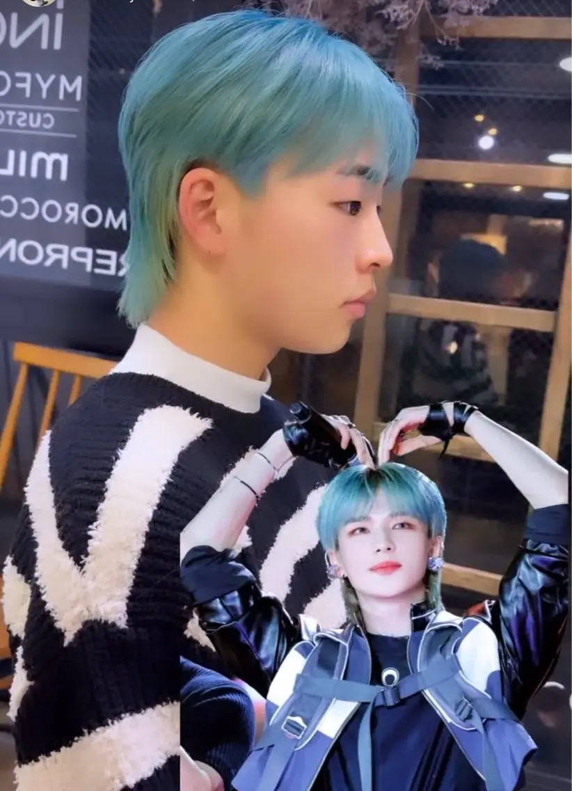 ショート カラー ヘアアレンジ メンズ ヘアカラー トリートメント ヘッドスパ ヘアセット 🫧🇰🇷韓国ヘア レイヤー🐺Yutaのヘアスタイル