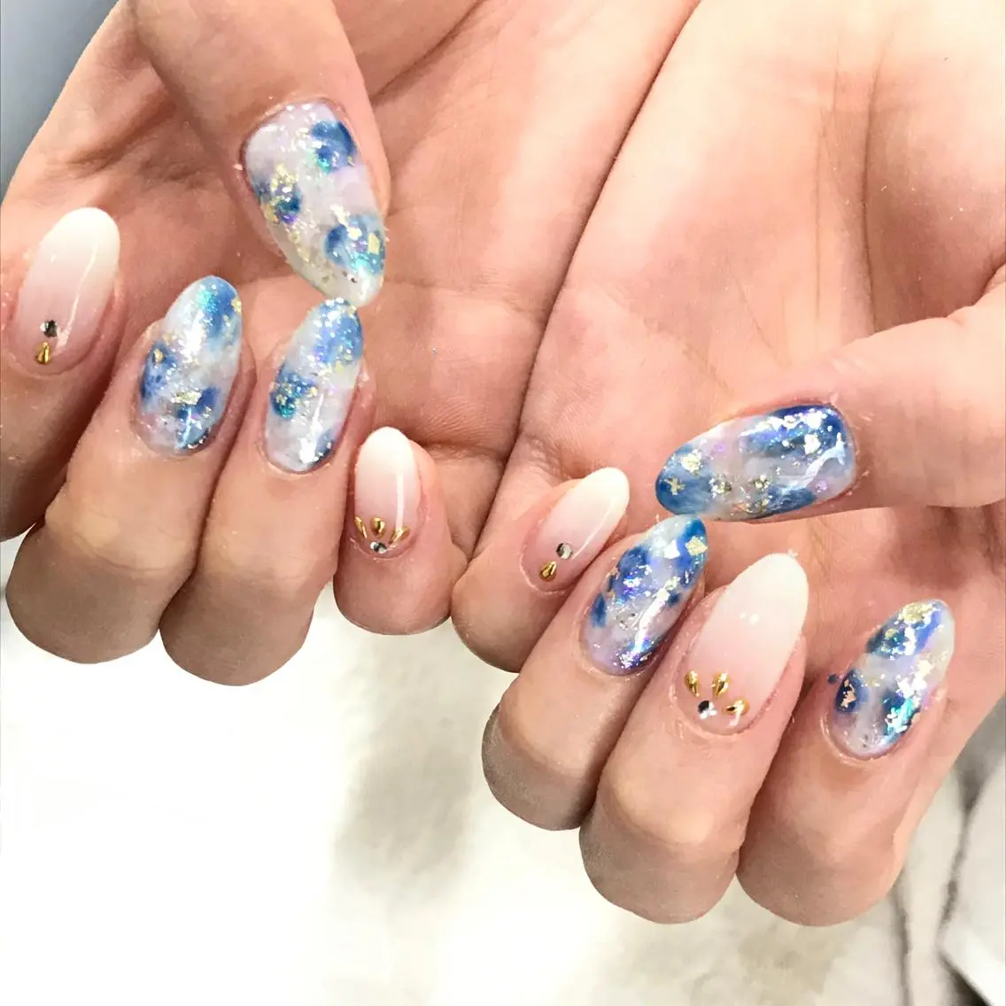 ネイル ジェルネイル 渋谷/チップ長さ出し 👑アプレgel-xのネイルデザイン