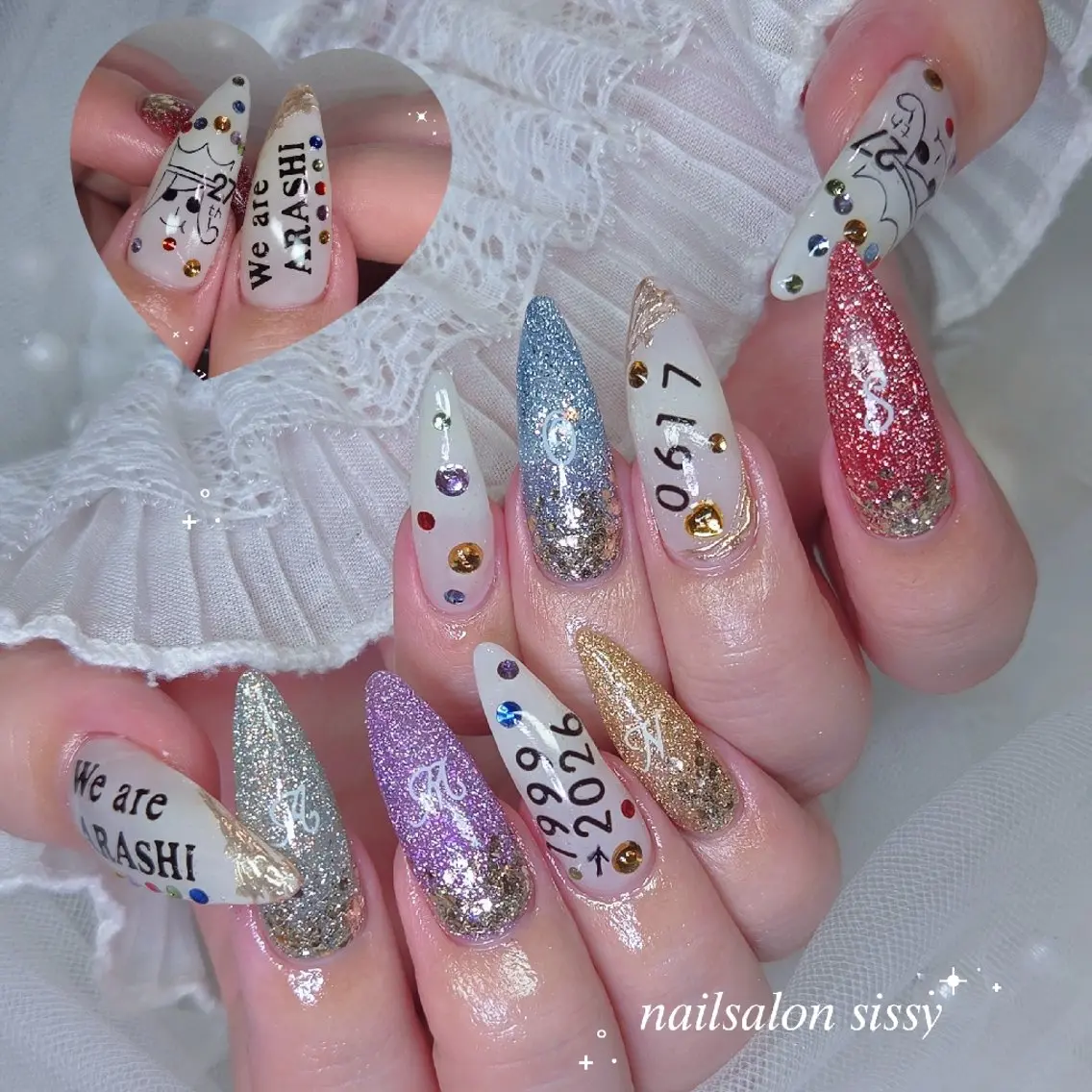 ネイル ガーリー ハンドネイル sissy hatsuneのネイルデザイン