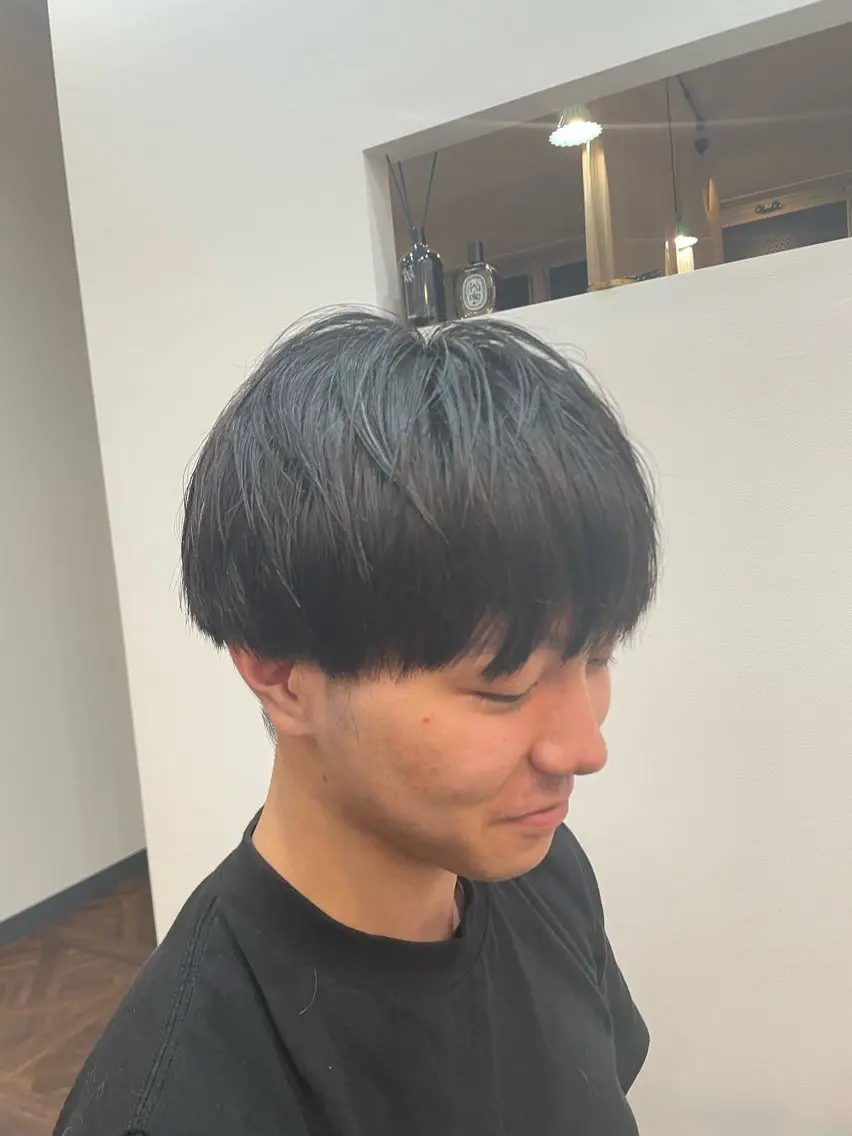 メンズ マッシュ カット 鮎川 竜汰のヘアスタイル