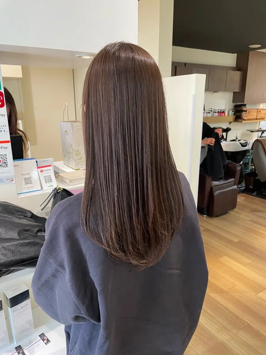 ロング カラー カット ヘアカラー 縮毛矯正 トリートメント 韓国レイヤー🎀/ 顔周り特化🎀/豊田のヘアスタイル