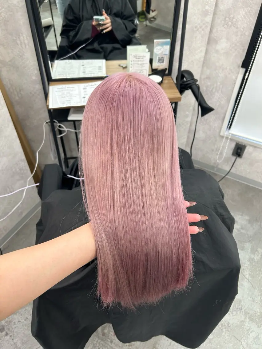 ロング カラー カット ヘアカラー 💗ツヤ髪ハイトーン 💗RIKOのヘアスタイル