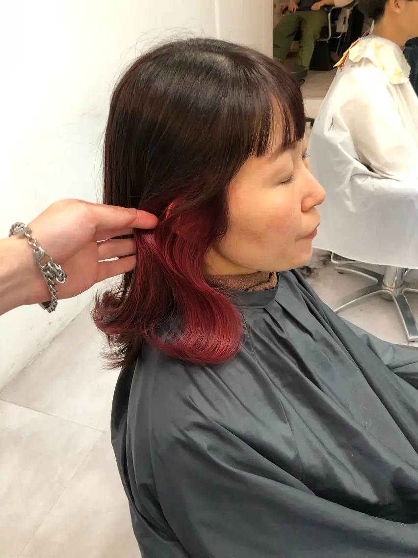 ミディアム カラー 🩵レイヤー✖︎ 髪質改善🩵リョウヤのヘアスタイル