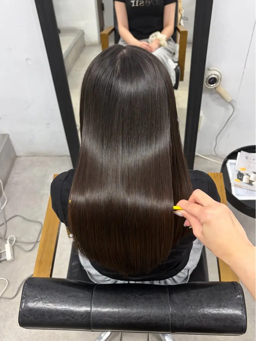セミロング 縮毛矯正 トリートメント 太田 すず香のヘアスタイル