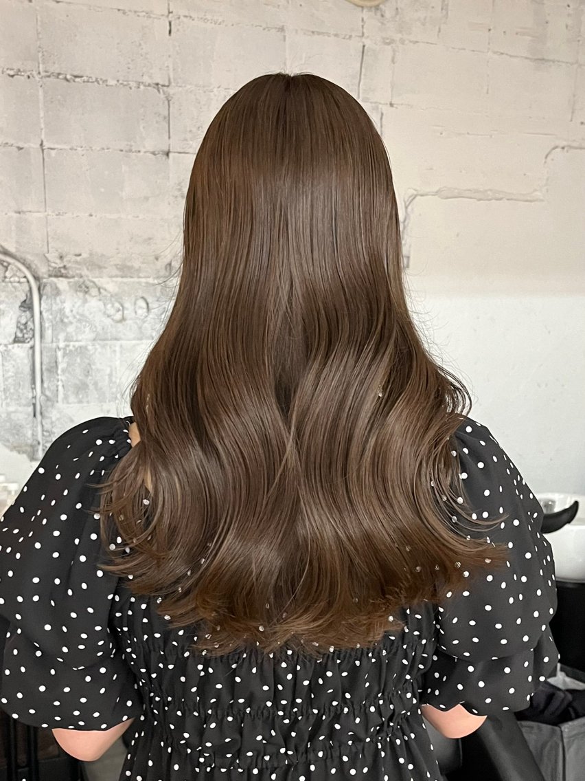 ロング カラー ヘアアレンジ ベージュカラー モカベージュ ヘアカラー 金澤 翔太のヘアスタイル