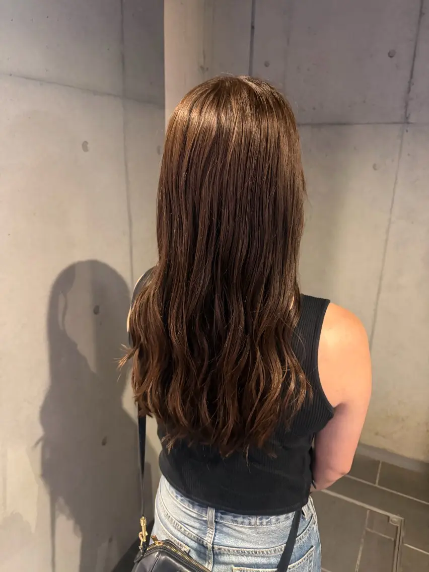 ロング カラー ブラウンカラー トリートメント カット ヘアカラー トリートメント ✨透明感カラー✨ 🦖佐々木未来🦕のヘアスタイル