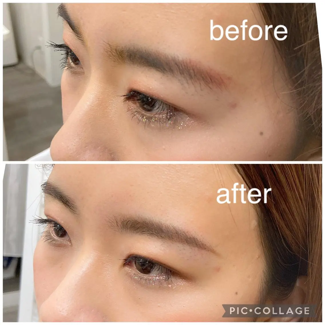 立体造形眉カット+眉ワックス脱毛(眉メイク)の写真