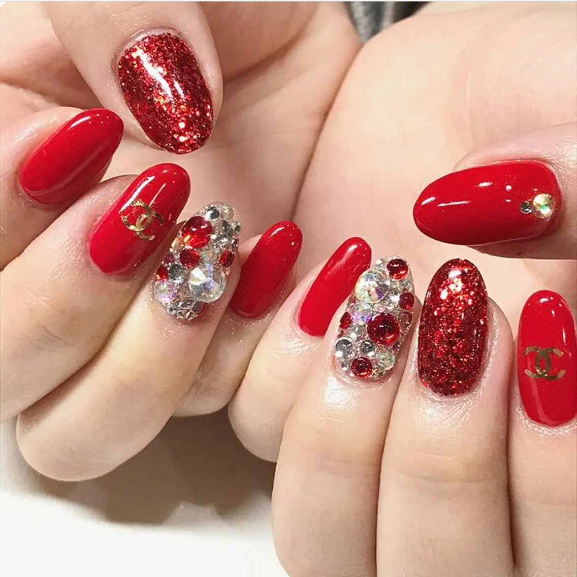 ネイル 渋谷／チップ長さ出し 👑アプレgel-xのネイルデザイン