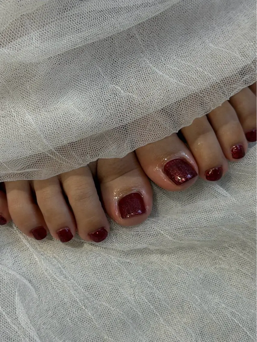 【ジェルオフあり】footうるちゅるワンカラー🫧の写真