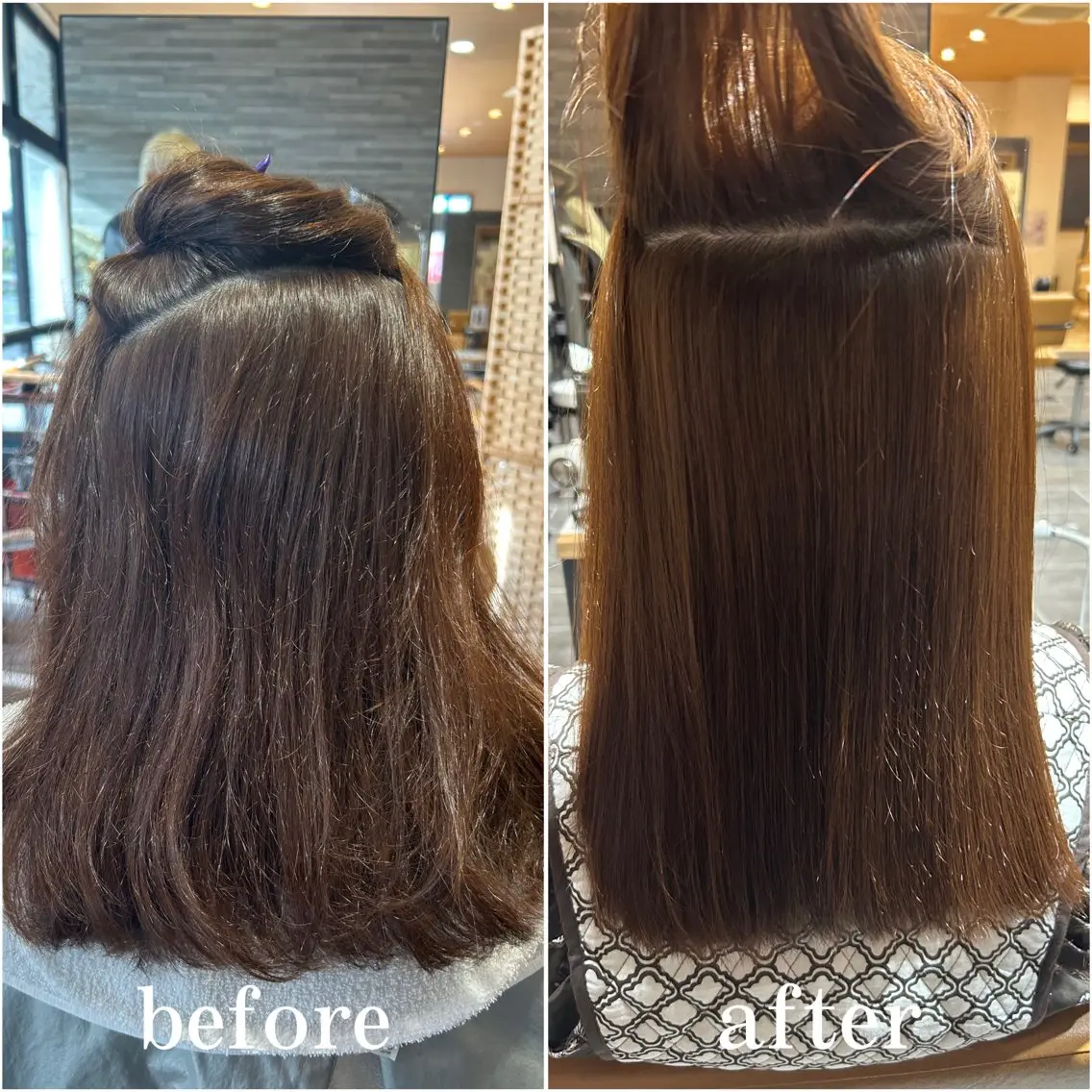 セミロング 髪質改善 トリートメント 川野 柚奈のヘアスタイル
