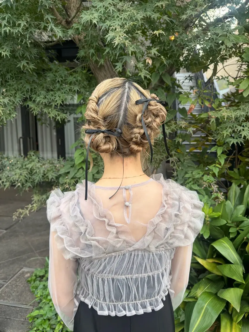ショート ヘアアレンジ ヘアセット 🎗️【ヘアセット 美眉】吉川玲🎗️のヘアスタイル