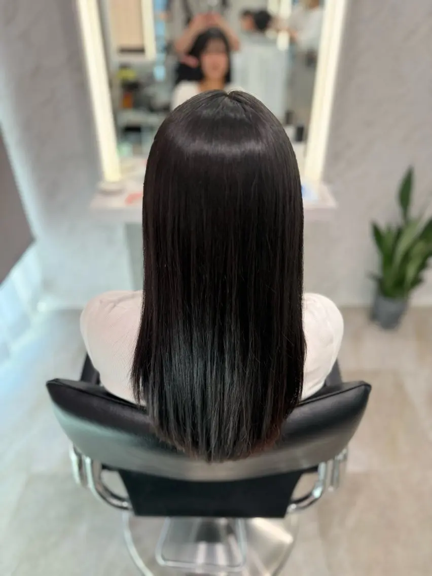 ロング 縮毛矯正 北吉 雪菜のヘアスタイル