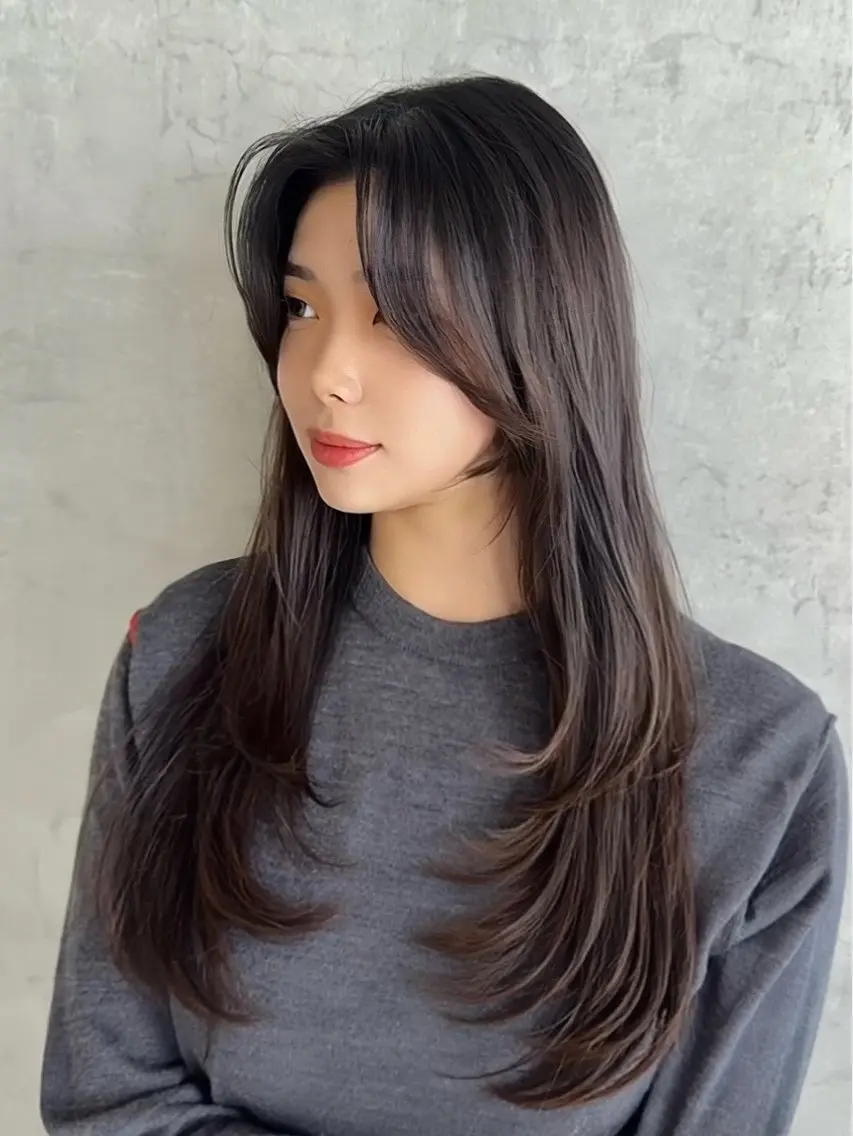 セミロング トレンド韓国レイヤー 🇰🇷のんのヘアスタイル