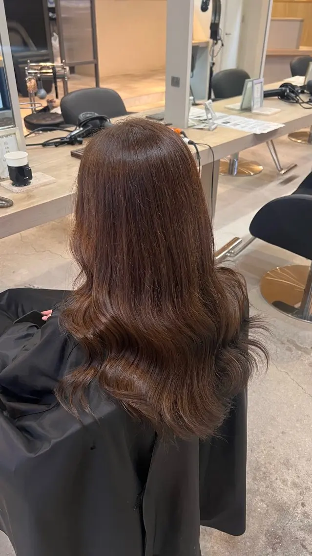 セミロング 縮毛矯正 ヘアカラー 野村 星斗のヘアスタイル