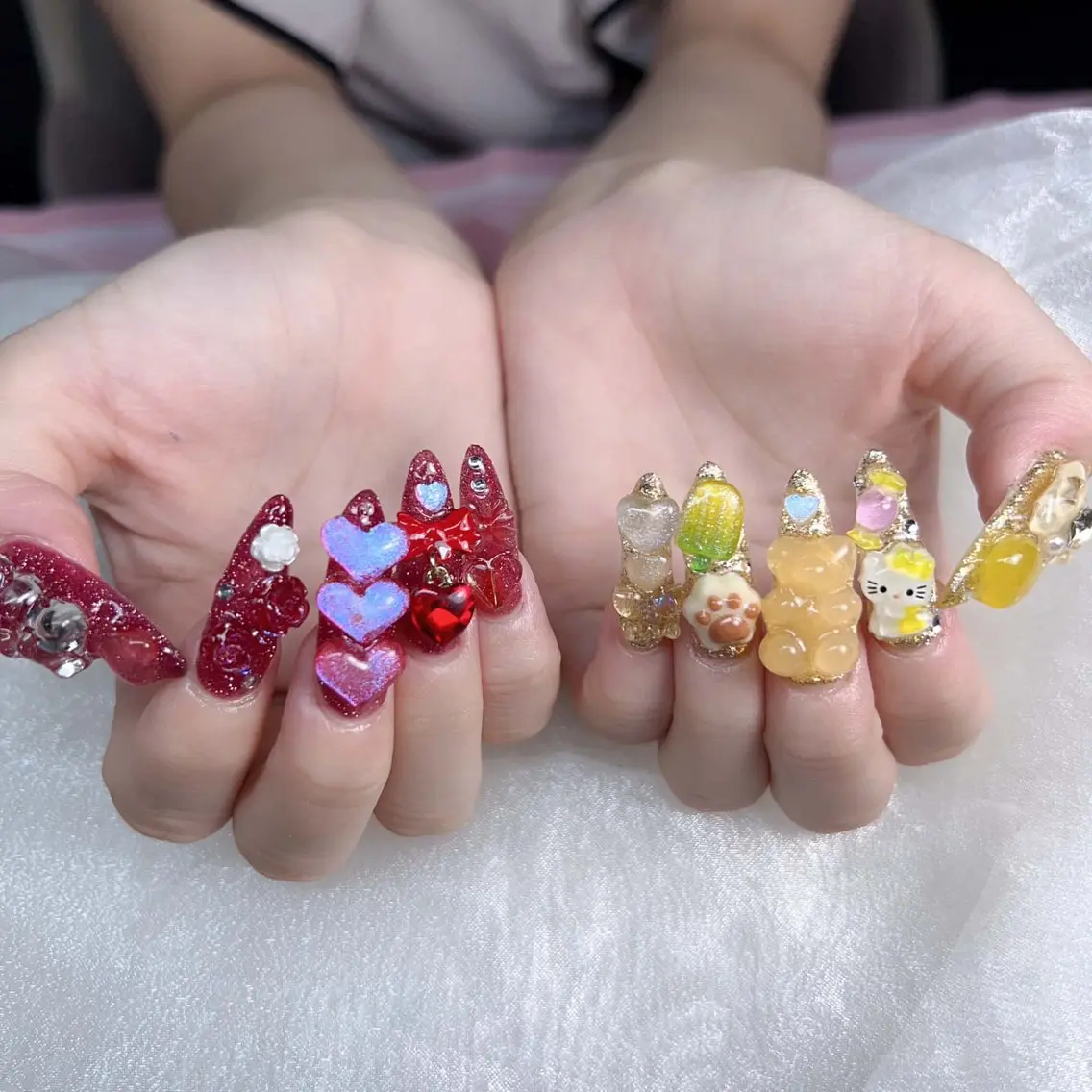 ロング 韓国風ヘア ロング ハンドネイル Mika Nail 池袋のネイルデザイン