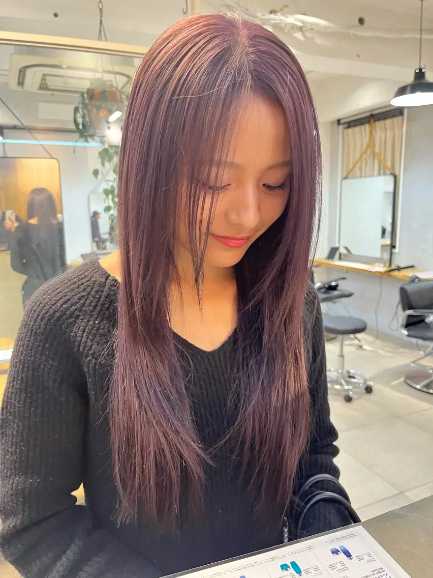 ロング カラー ベージュカラー ブリーチ 透明感カラー ヘアカラー トリートメント 赤み消しカラー/ ナチュラル/トモキのヘアスタイル