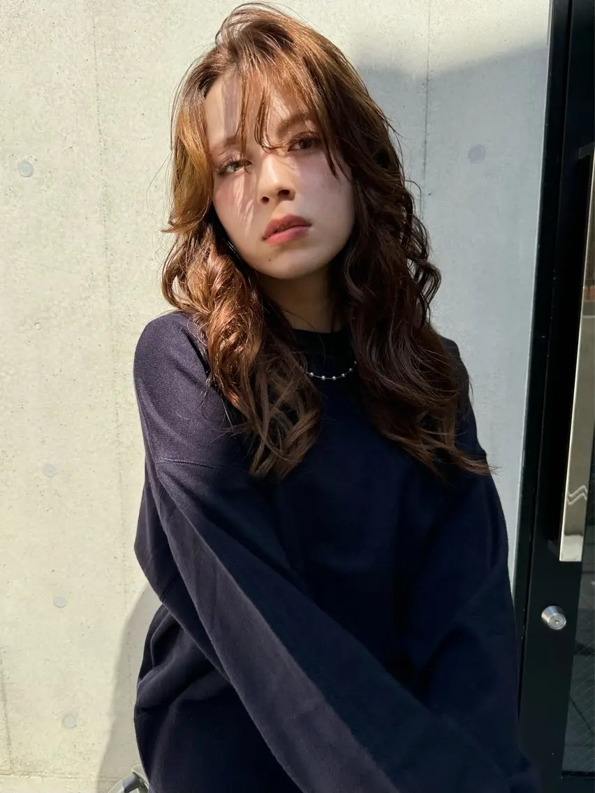 セミロング カラー カット ヘアカラー トリートメント 嶋佐 昌大 シマサマオのヘアスタイル
