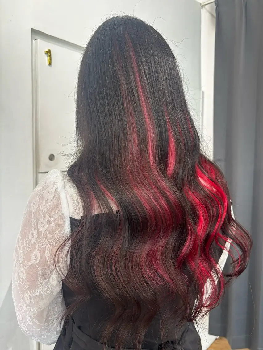 ロング ヘアカラー ブリーチ透明感カラー 🍀mizuki🍀のヘアスタイル