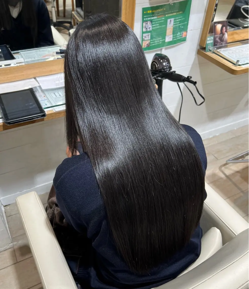 ロング パーマ ストレートパーマ モデル募集 セイノチヒロのヘアスタイル