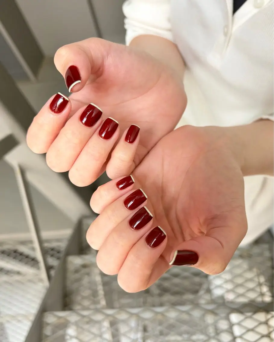 ネイル ブラウン ハンドネイル nailsalon amity🌿池田のネイルデザイン