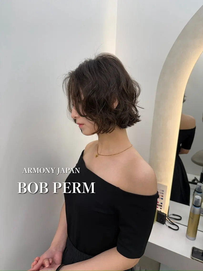 ショート パーマ ボブ 髪質改善 RYOのヘアスタイル