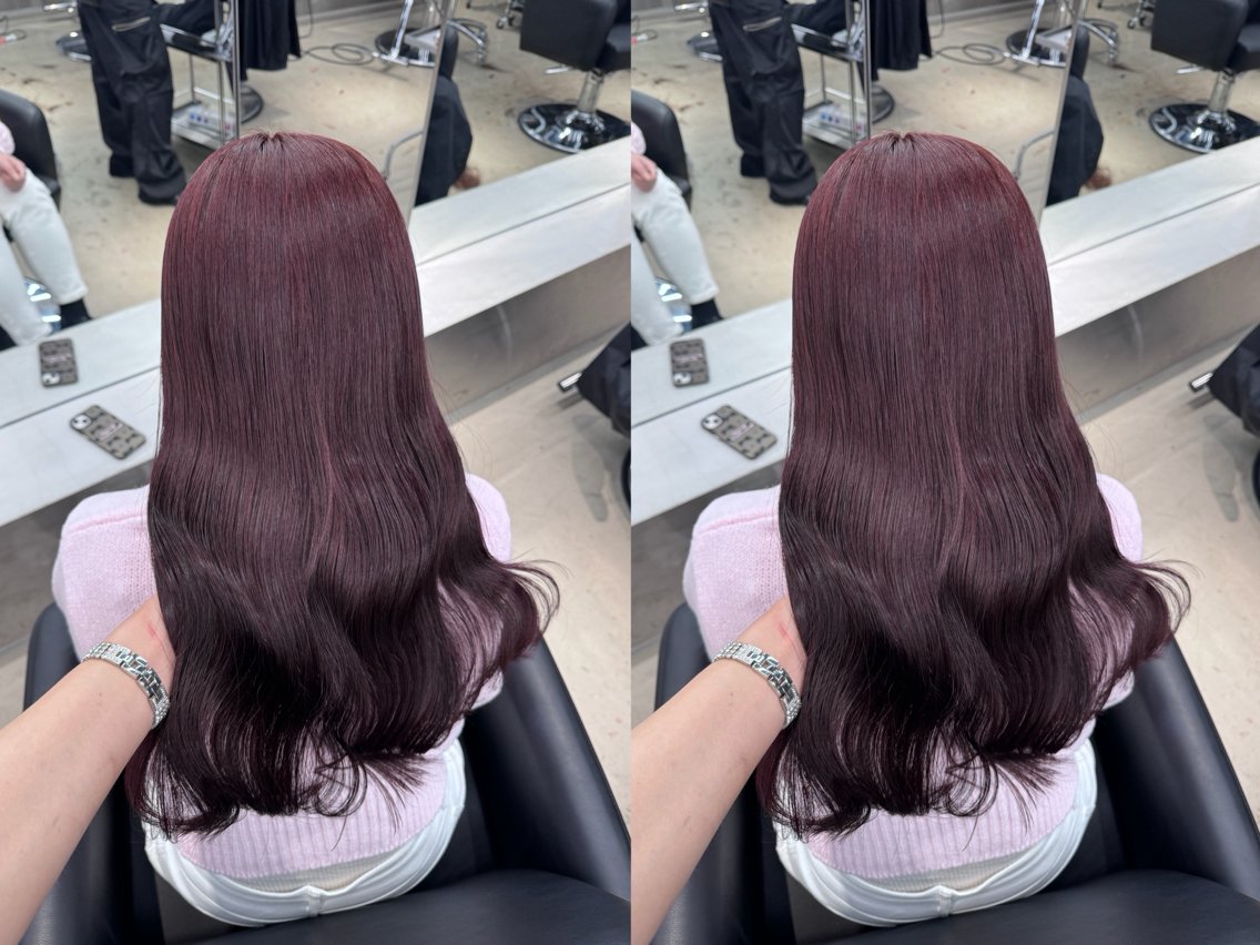 カラー レッドカラー ヘアカラー enne/ハイトーン れみのヘアスタイル