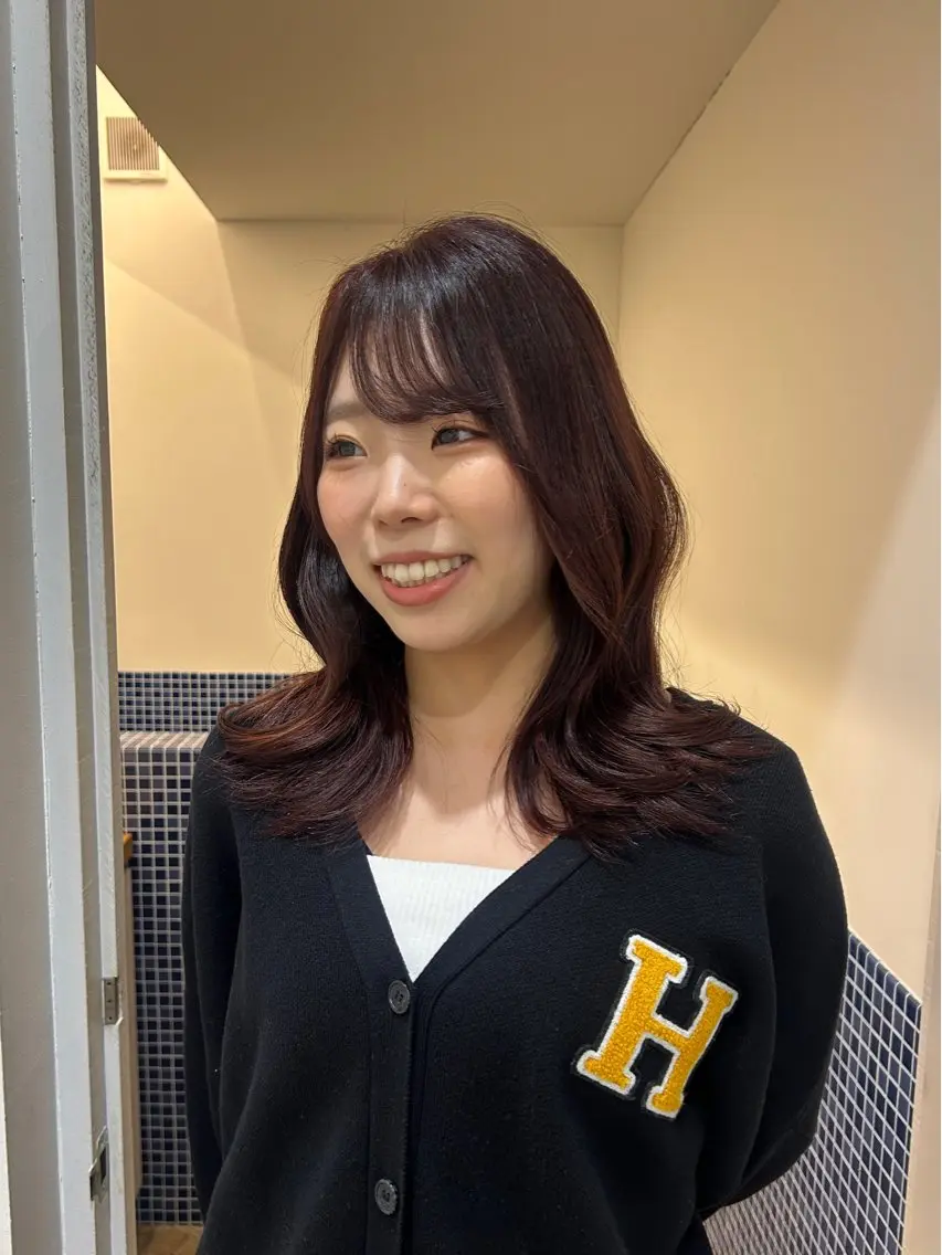 ミディアム ヘアカラー 太田 絵麻のヘアスタイル