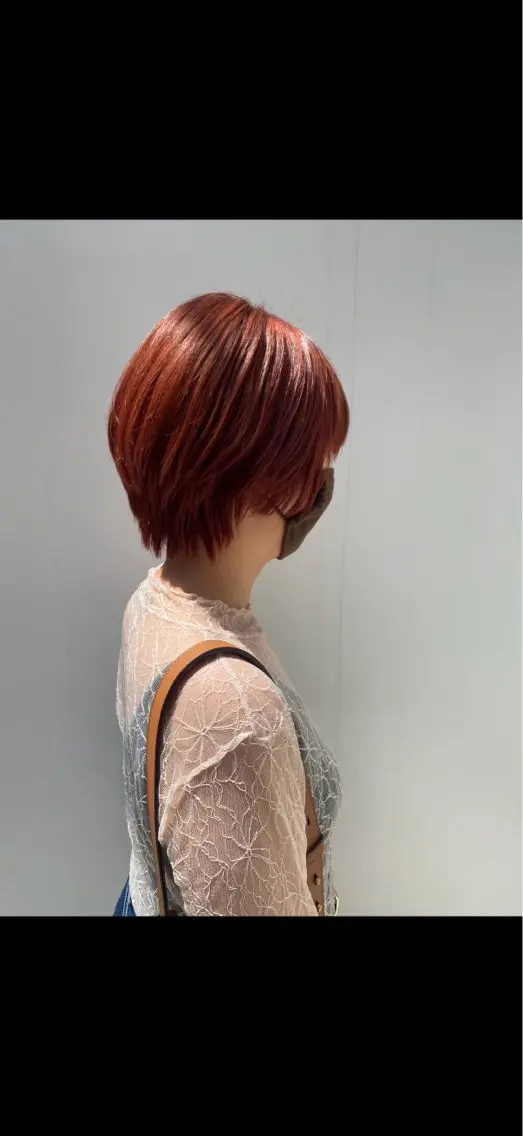 ショート ヘアカラー トリートメント 暖色カラー/かまや ゆきえのヘアスタイル