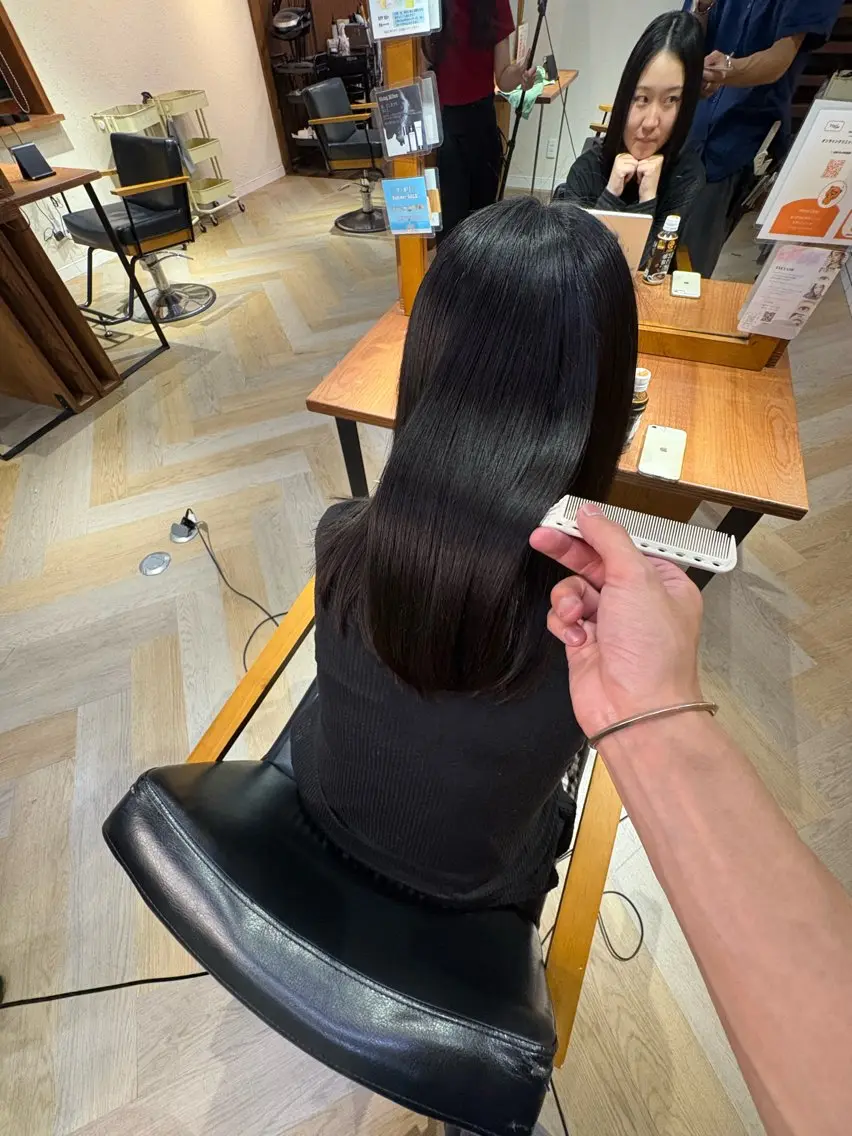 ロング 縮毛矯正 トリートメント 松澤 祐作のヘアスタイル