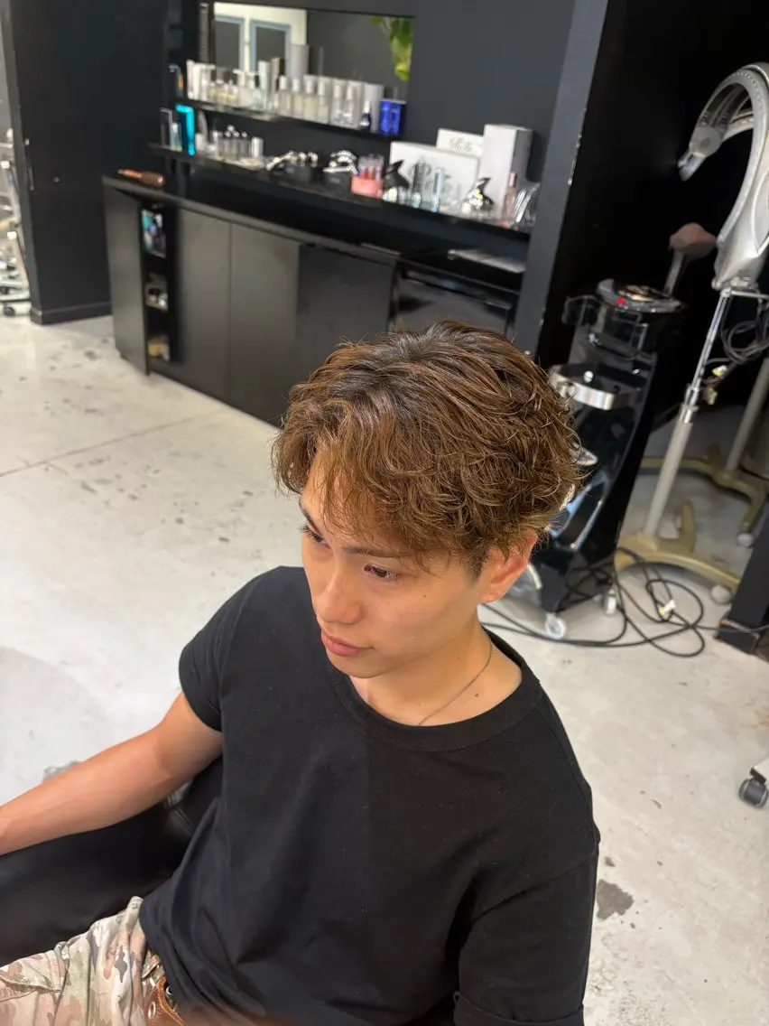 パーマ メンズ カット パーマ 井上 慈温のヘアスタイル