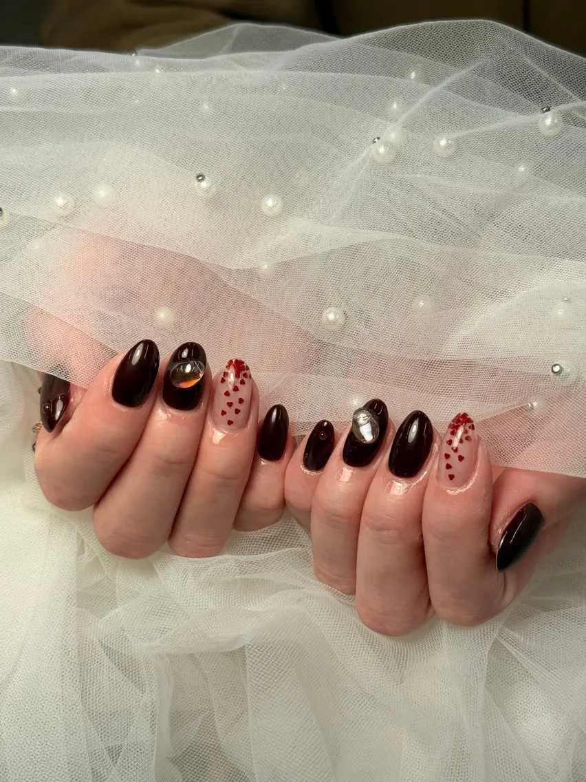 ネイル アートネイル チークネイル グラデーション 韓国ネイル ワンカラーネイル ハンドネイル ToliyDeliy Nail Salonのネイルデザイン