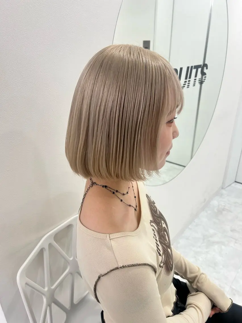 ミディアム カラー カット 縮毛矯正 Kawahara WATARUのヘアスタイル