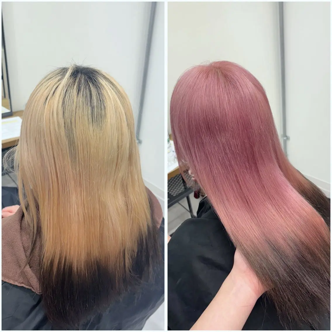 ロング カラー ブラウンカラー デザインカラー ピンクカラー ヘアカラー SHUNTA✨ NEXT/ブリーチのヘアスタイル