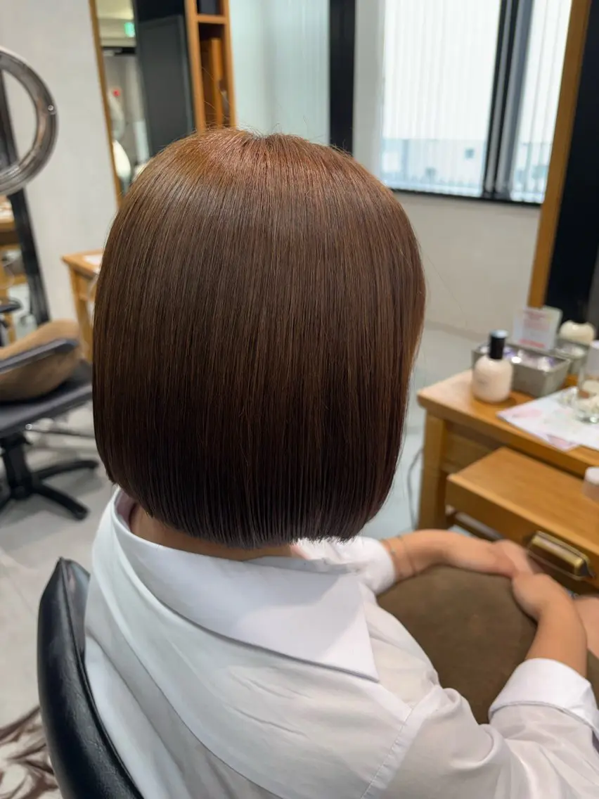 ショート ボブ カット カラーモデル募集 🤍momoha🤍のヘアスタイル