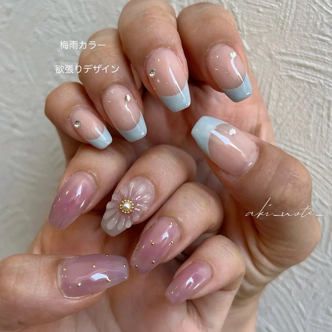 ネイル フラワーネイル フレンチネイル ハンドネイル フットネイル GRANDE大須 栄/店長 aki🌙のネイルデザイン