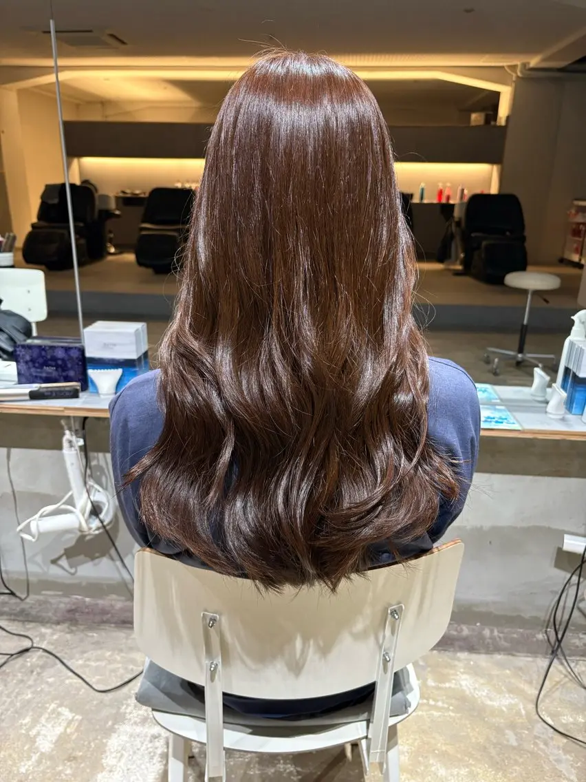 セミロング カラー ブラウンカラー ヘアカラー 玉置七海✨ /透明感/髪質改善のヘアスタイル