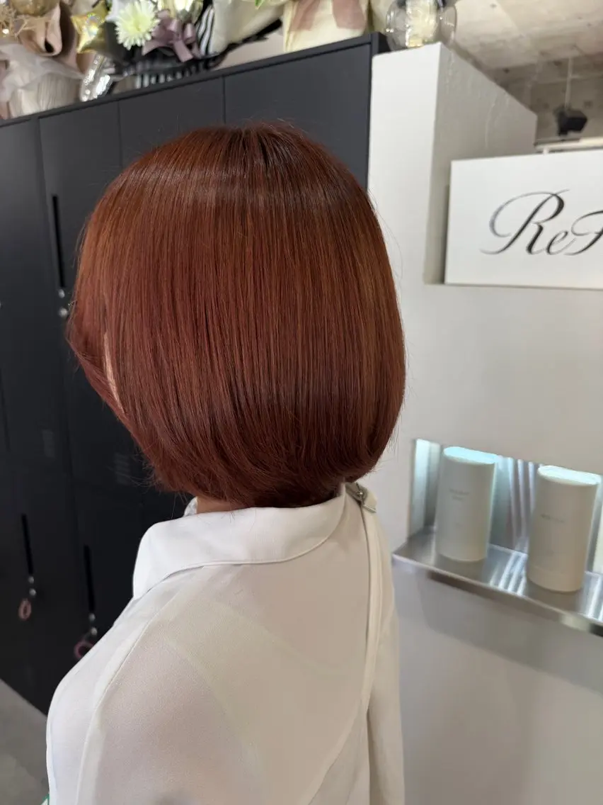 カラー ブラウンカラー 透明感カラー オレンジ オレンジブラウン ヘアカラー ゆず 新丸子/  武蔵小杉のヘアスタイル