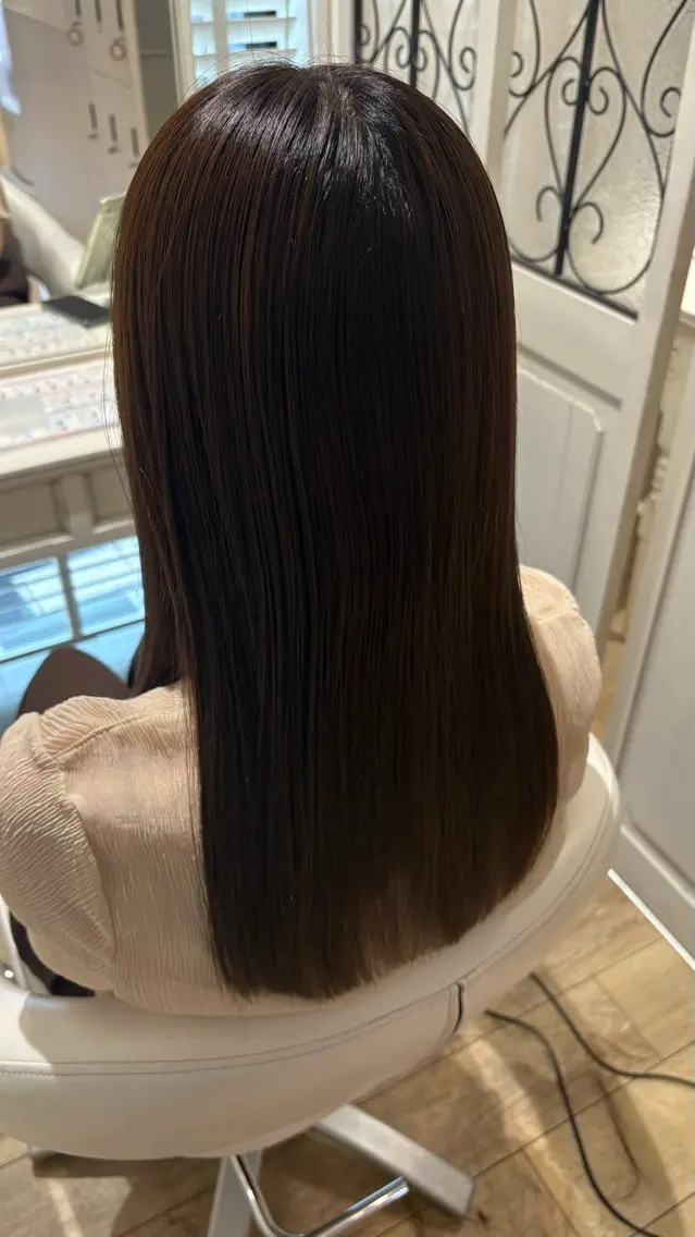 ロング カラー カット 似合わせ 顔周りYUUGAのヘアスタイル