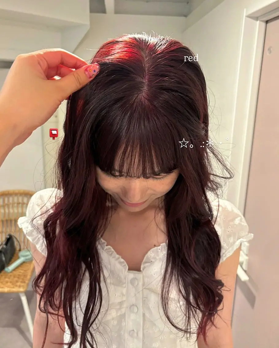 ロング カラー ヘアアレンジ mitsuki ブリーチモデルのヘアスタイル