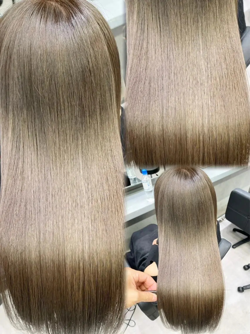 ロング カット ヘアカラー トリートメント 【elyts】 𝑲𝑶𝑼𝑲𝑰のヘアスタイル